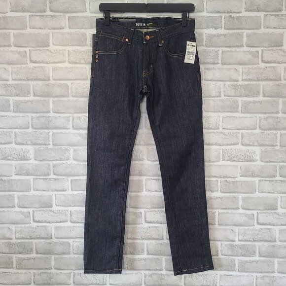 Vintage KREW KSkinny Extra Slim Fit Jeans NEW Mens 28 Casual Retro Denim Blue - Picture 2 of 9